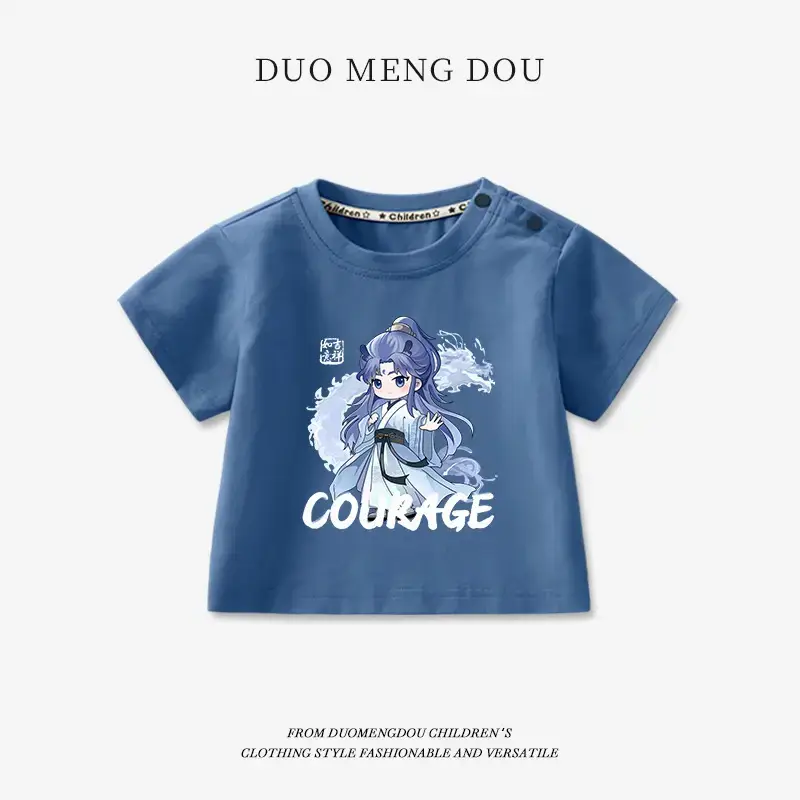 Boys Pink Cotton T-Shirt Nezha Print 2025 - Image 32