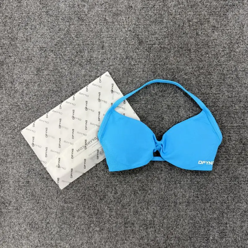 Light Blue Breathable Sports Bra for Women