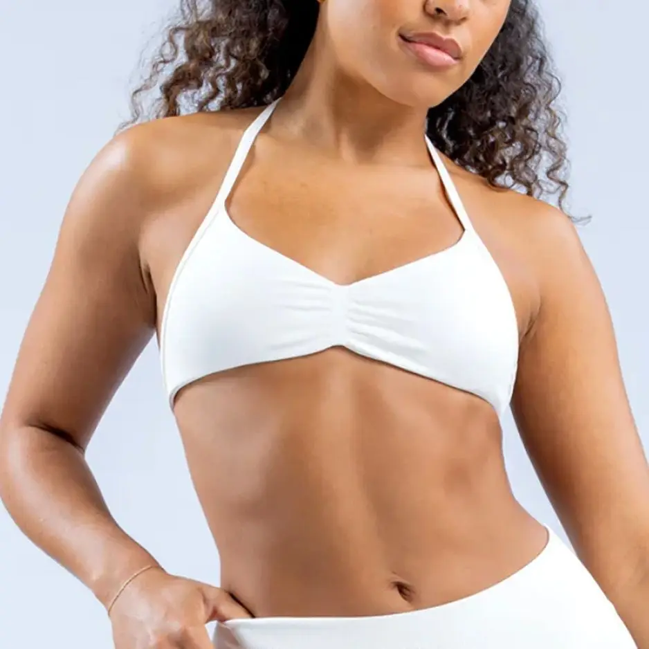 Light Blue Breathable Sports Bra for Women