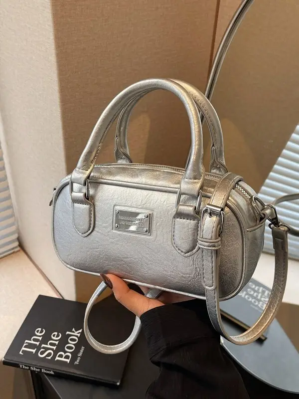 Pink Leather Boston Handbag for Women 2026 - Image 7