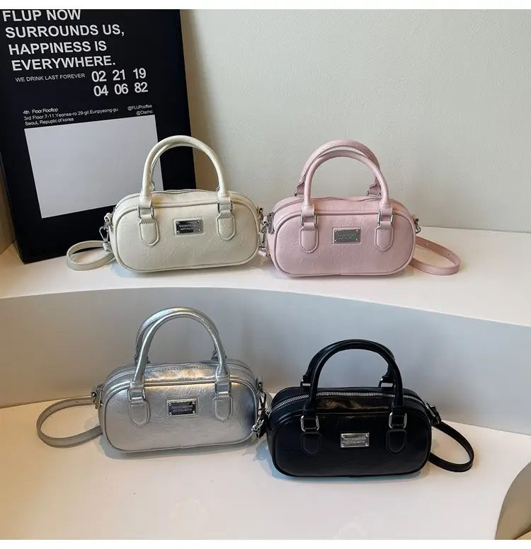 Pink Leather Boston Handbag for Women 2026 — feature 1