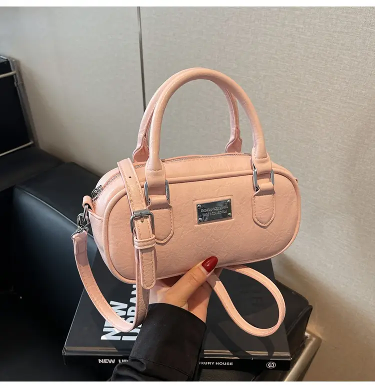 Pink Leather Boston Handbag for Women 2026 — feature 38