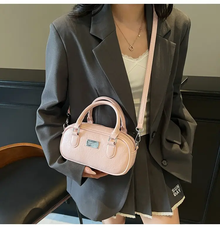 Pink Leather Boston Handbag for Women 2026 — feature 8