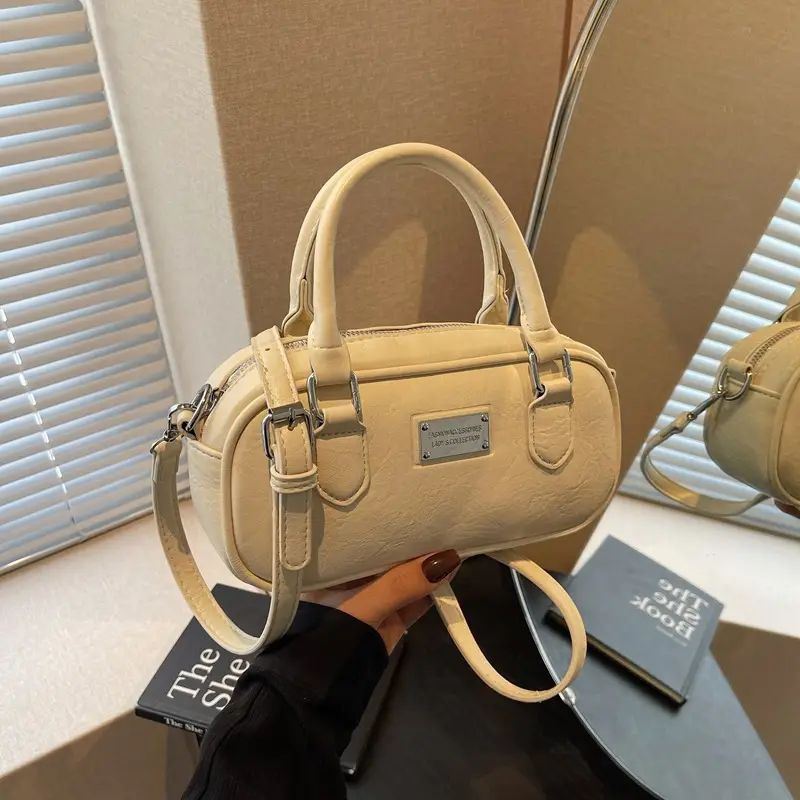 Pink Leather Boston Handbag for Women 2026 - Image 4