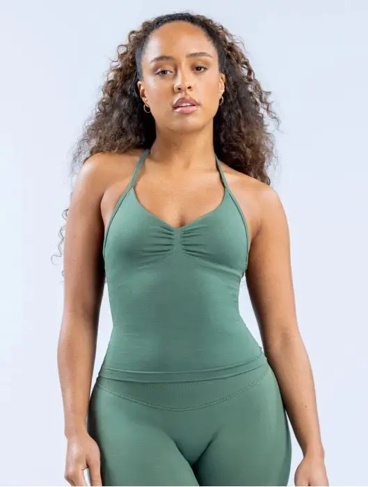 Purple Halter Yoga Bra with Chest Pad