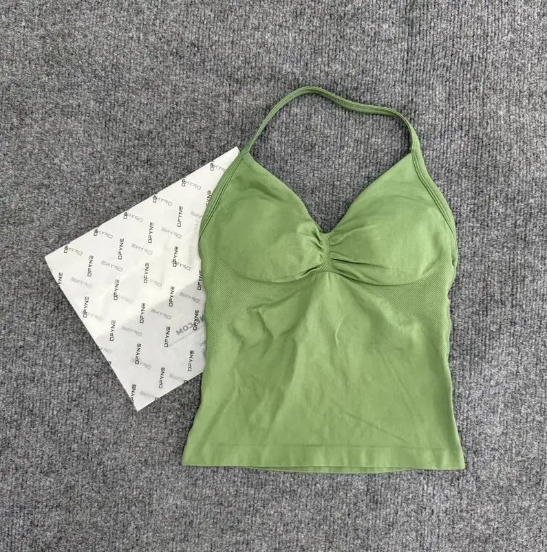 Purple Halter Yoga Bra with Chest Pad