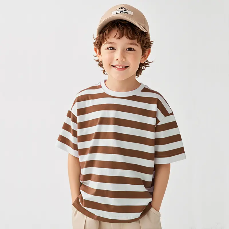 Summer Striped T-Shirt for Boys Blue White - Image 11