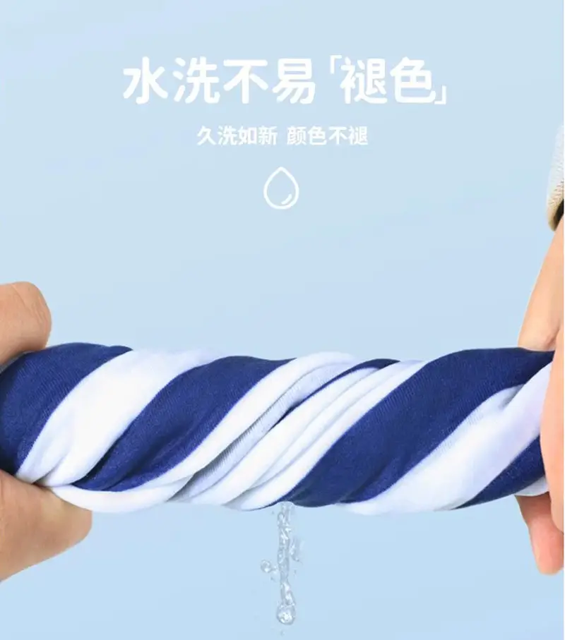 Summer Striped T-Shirt for Boys Blue White — feature 5