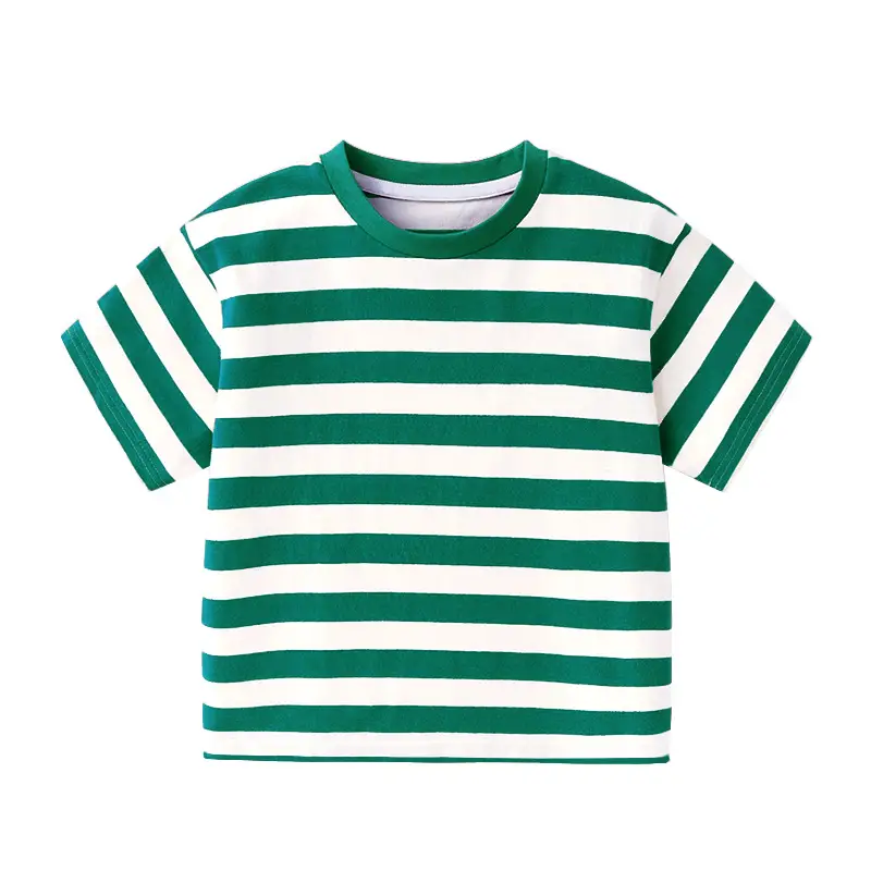 Summer Striped T-Shirt for Boys Blue White - Image 10