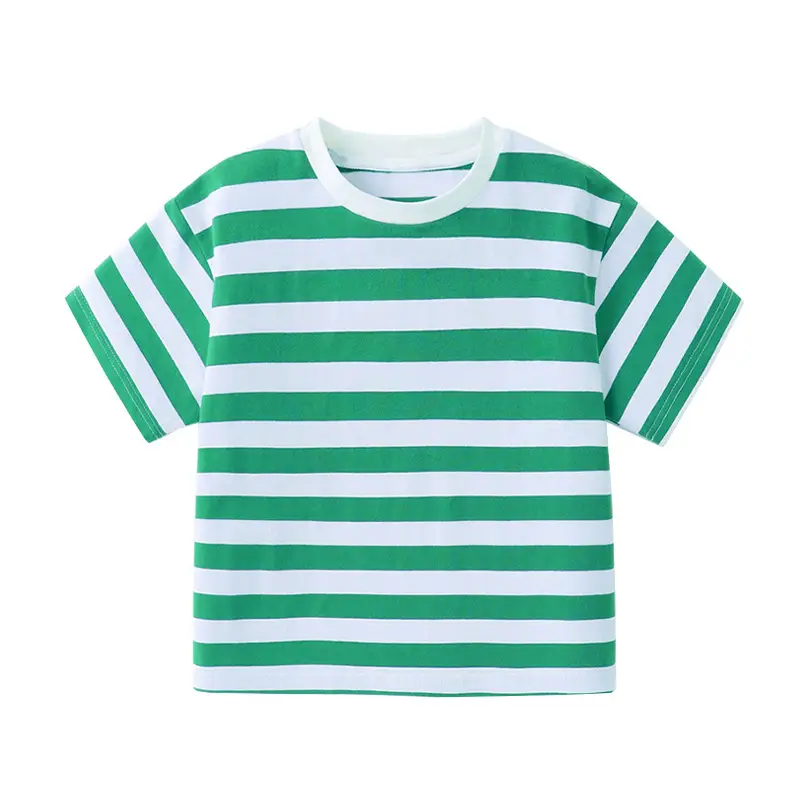 Summer Striped T-Shirt for Boys Blue White - Image 4