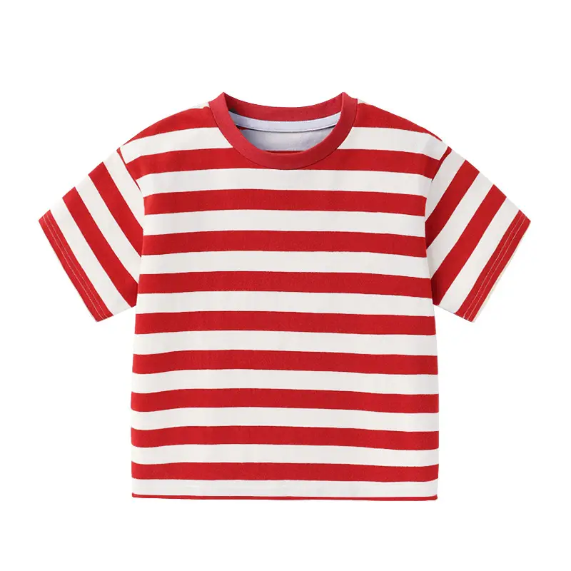 Summer Striped T-Shirt for Boys Blue White - Image 6