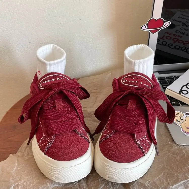 Red Casual High-Top Student Shoes 2025 - Image 6