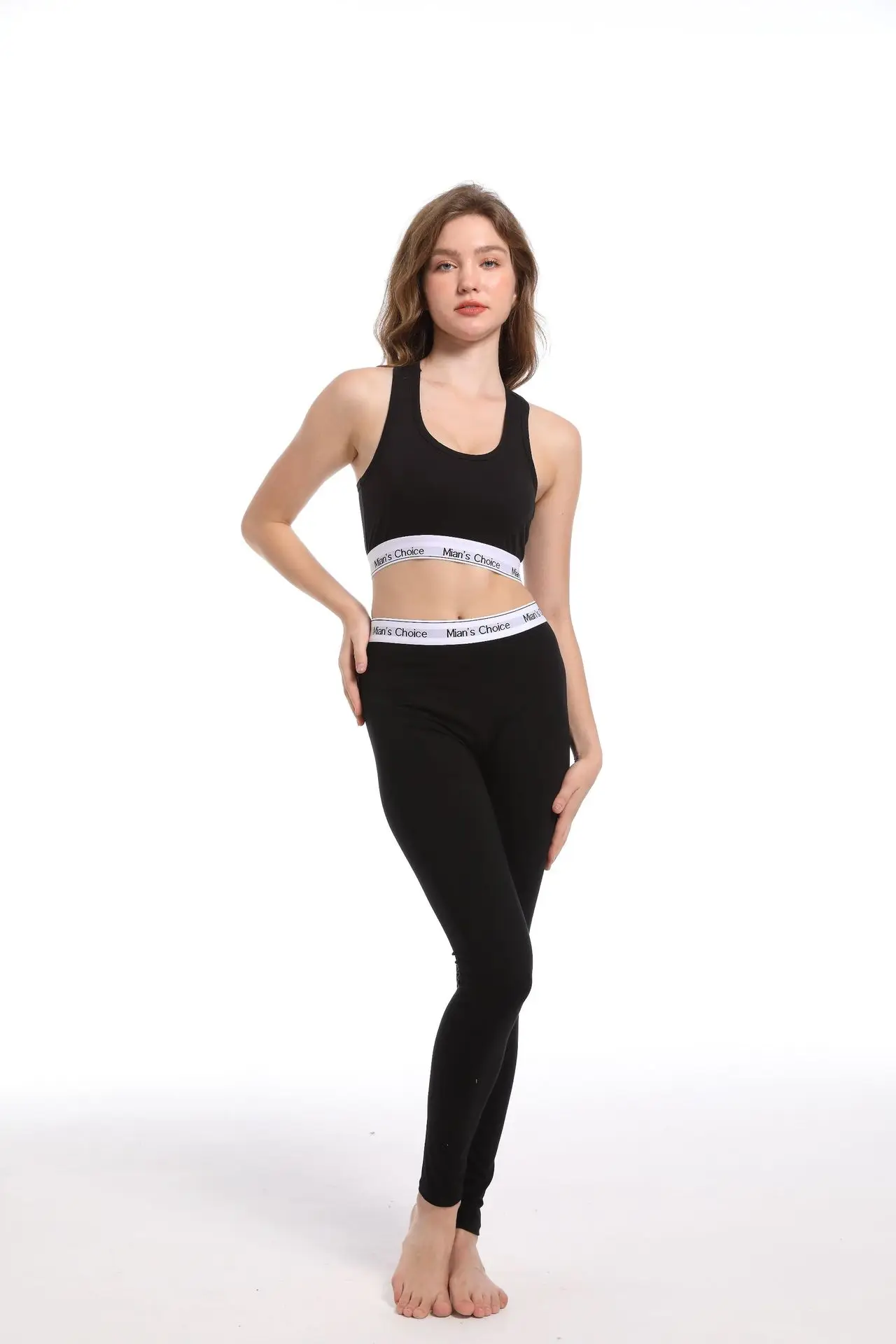 Women's Grey Push-Up Shockproof Running Trousers Set — feature 6