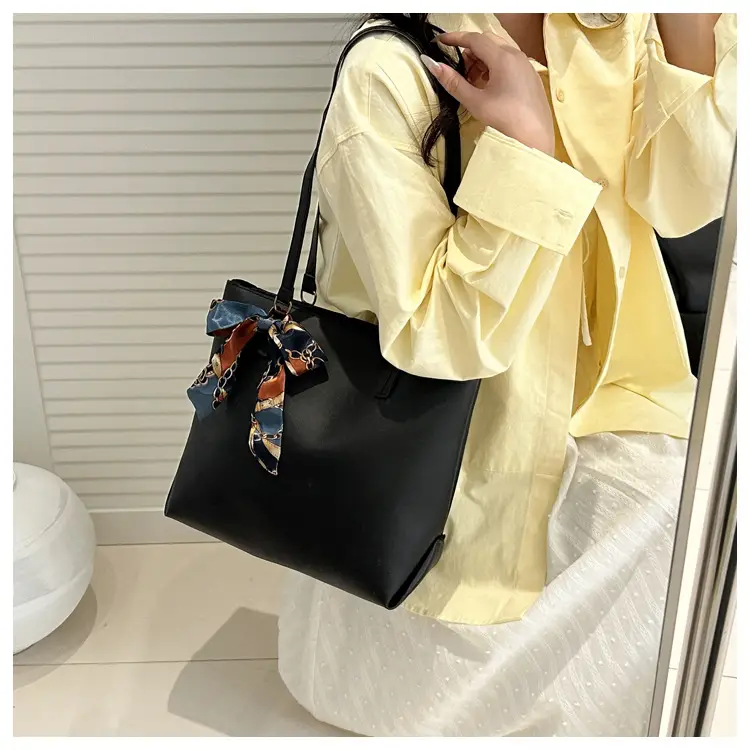 Women's Silk Scarf Decorative Tote Bag Brown 2025 — feature 8