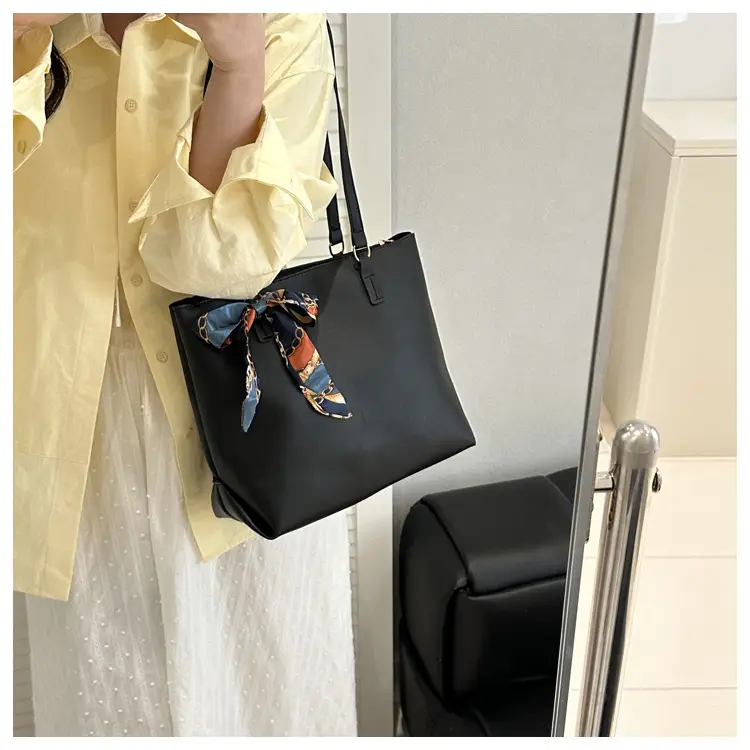 Women's Silk Scarf Decorative Tote Bag Brown 2025 — feature 9
