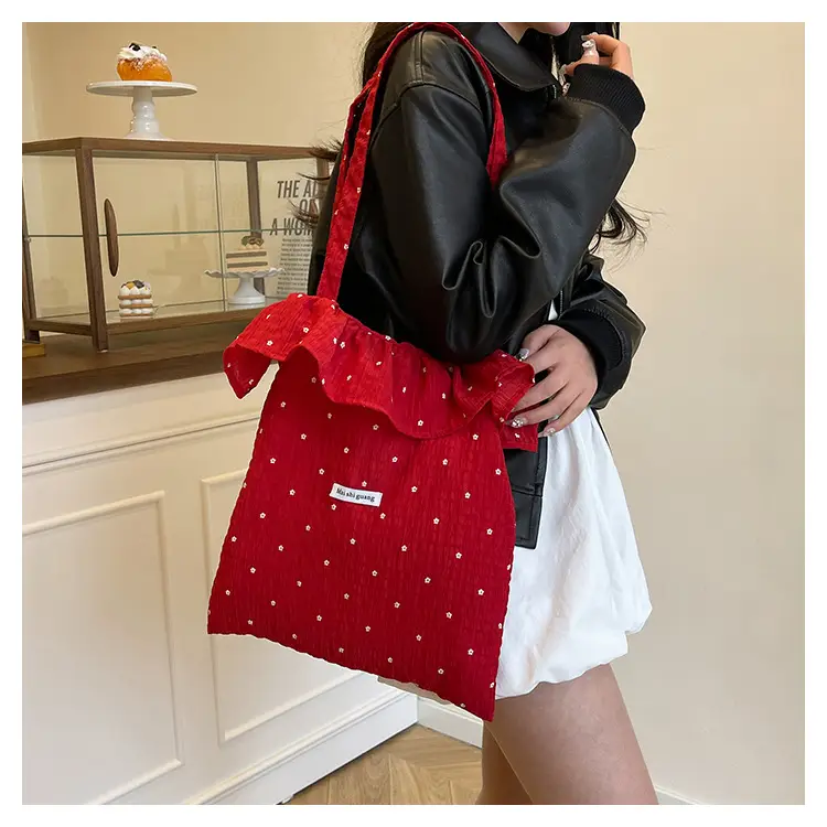 Sweet Ruffled Handheld & Shoulder Bags for Women — feature 14