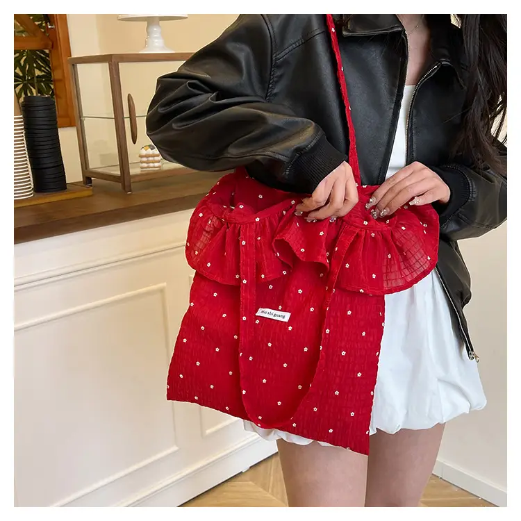 Sweet Ruffled Handheld & Shoulder Bags for Women — feature 15