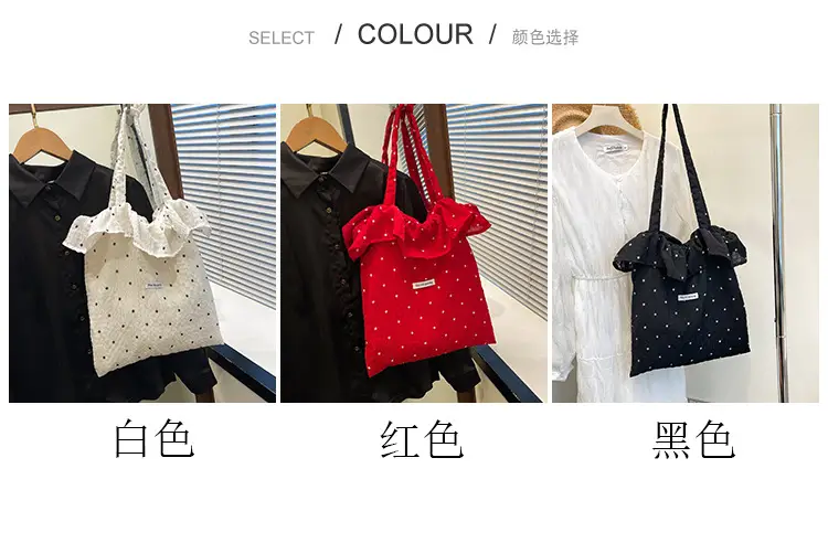 Sweet Ruffled Handheld & Shoulder Bags for Women — feature 4