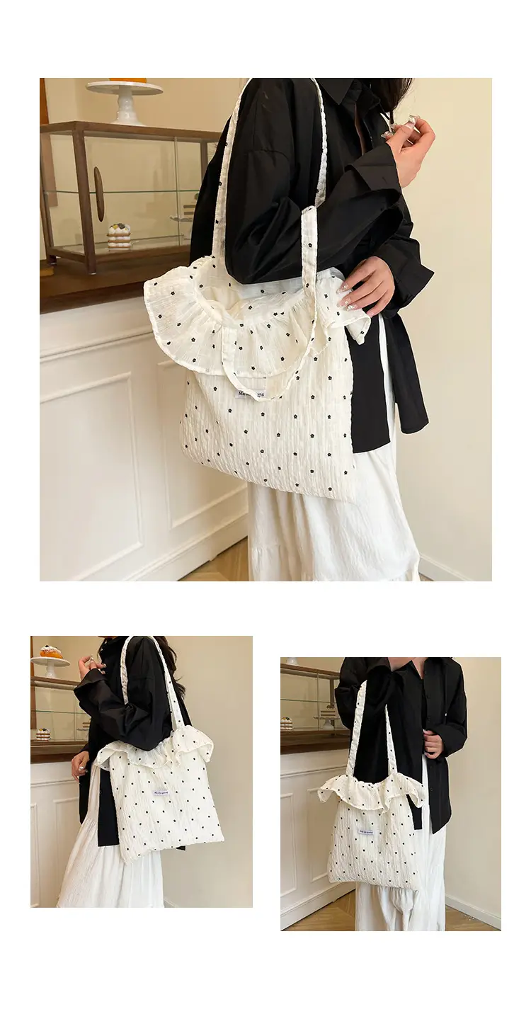 Sweet Ruffled Handheld & Shoulder Bags for Women — feature 9