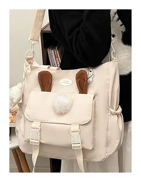 Japanese Style Beige Shoulder Crossbody Bag for Women — feature 15