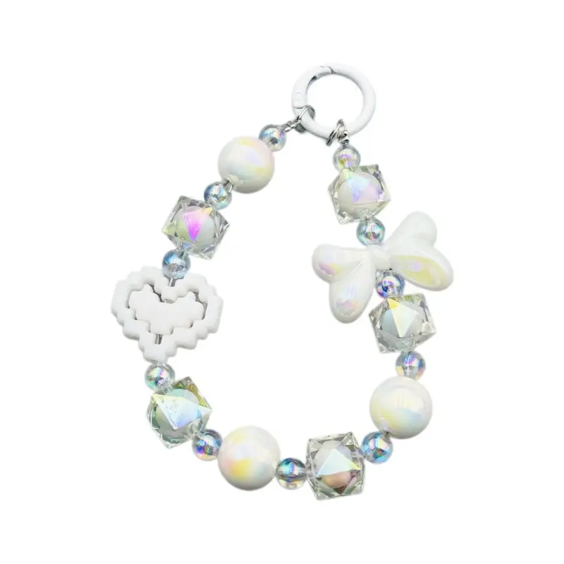 New Colored Beads Hanging Chain Keychain Pendant - Image 10