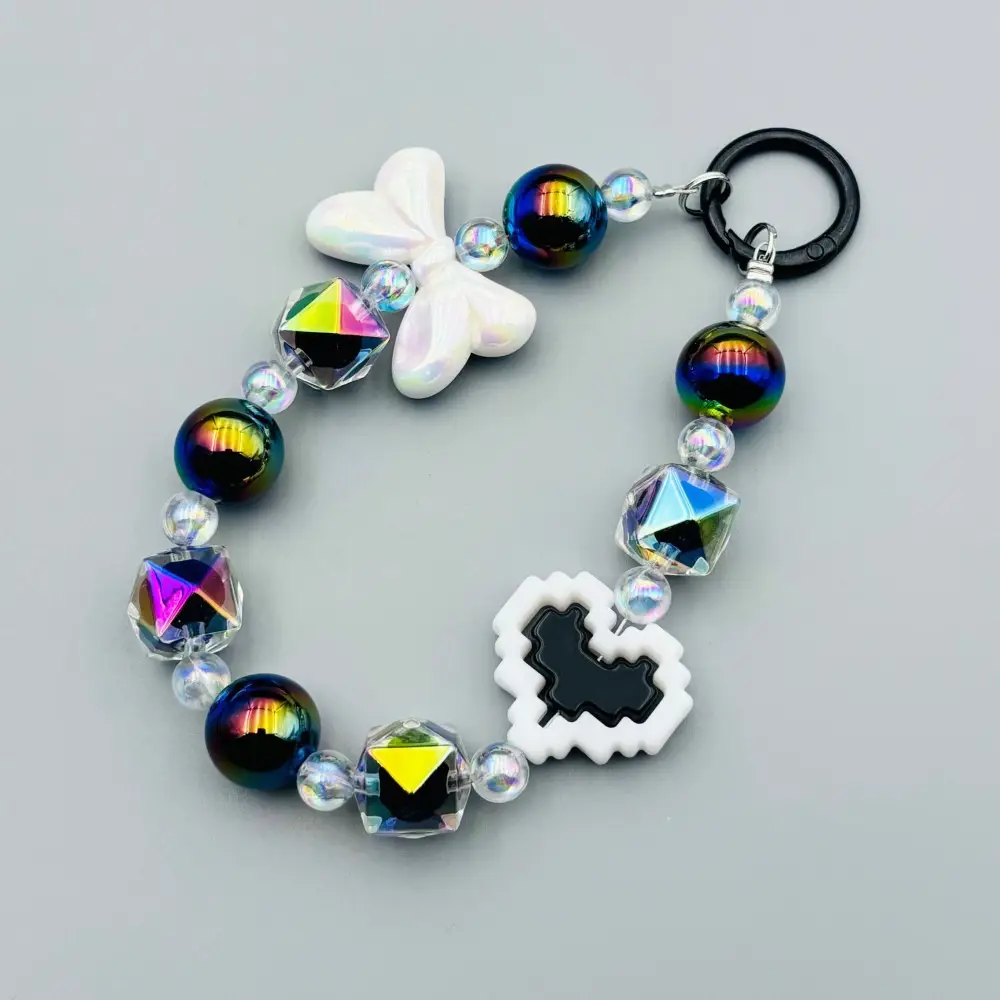 New Colored Beads Hanging Chain Keychain Pendant — feature 10