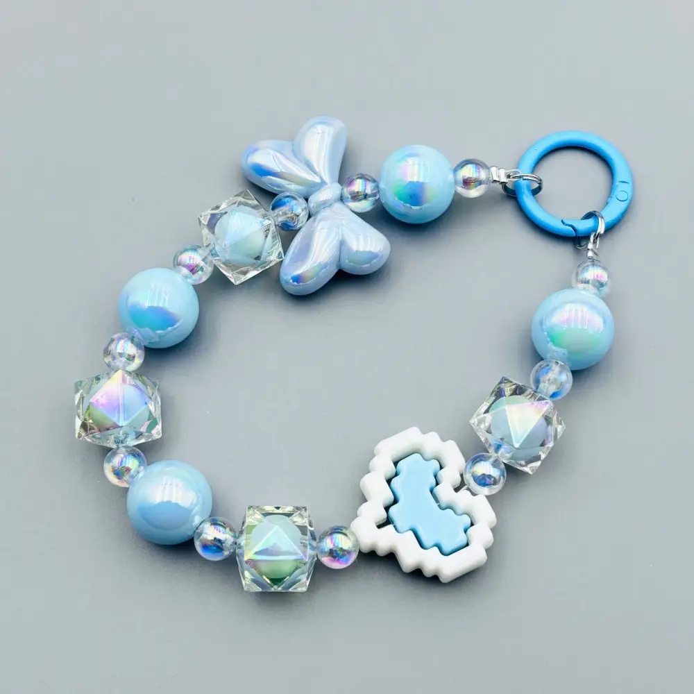 New Colored Beads Hanging Chain Keychain Pendant — feature 16