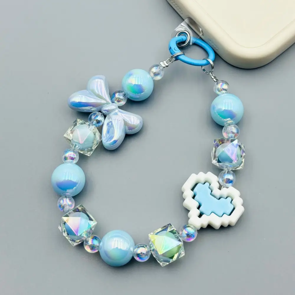 New Colored Beads Hanging Chain Keychain Pendant — feature 17