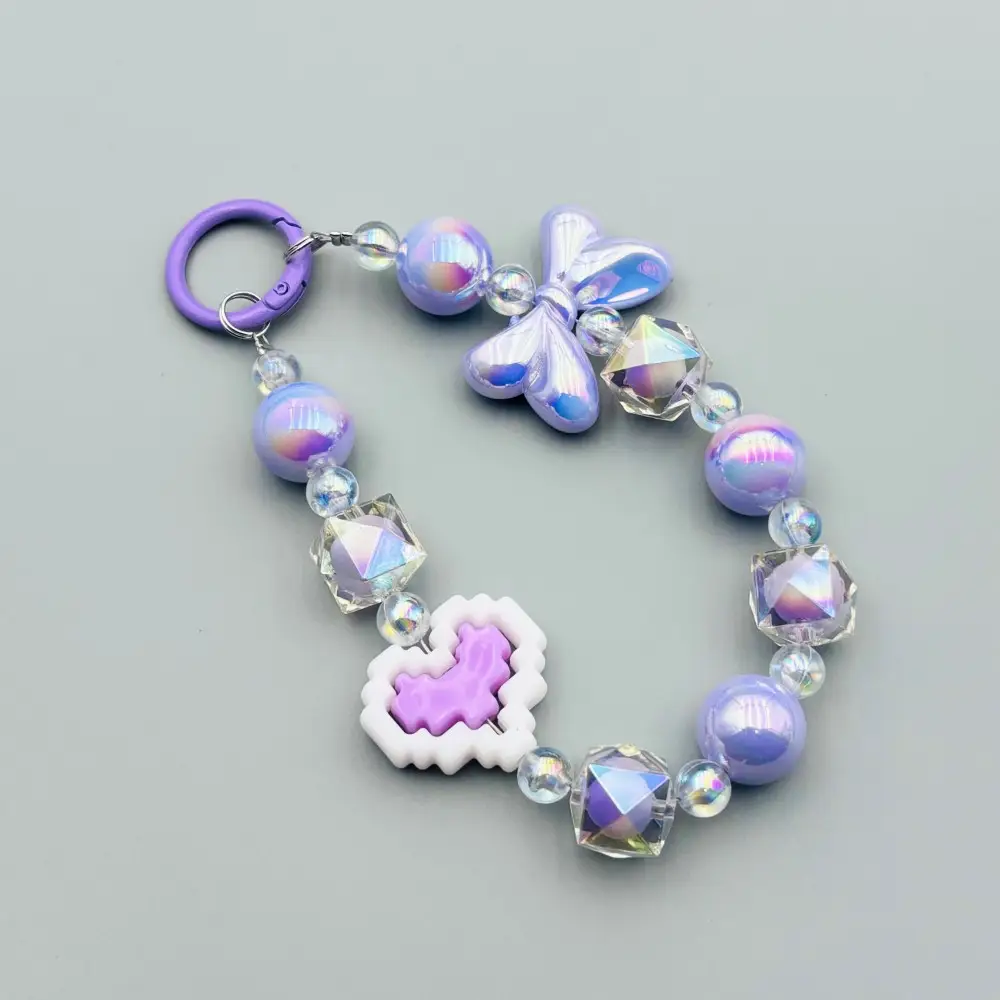 New Colored Beads Hanging Chain Keychain Pendant — feature 19