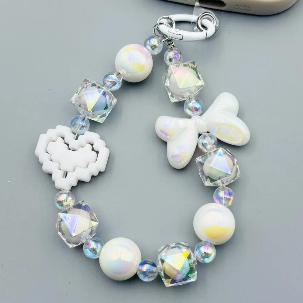 New Colored Beads Hanging Chain Keychain Pendant — feature 4