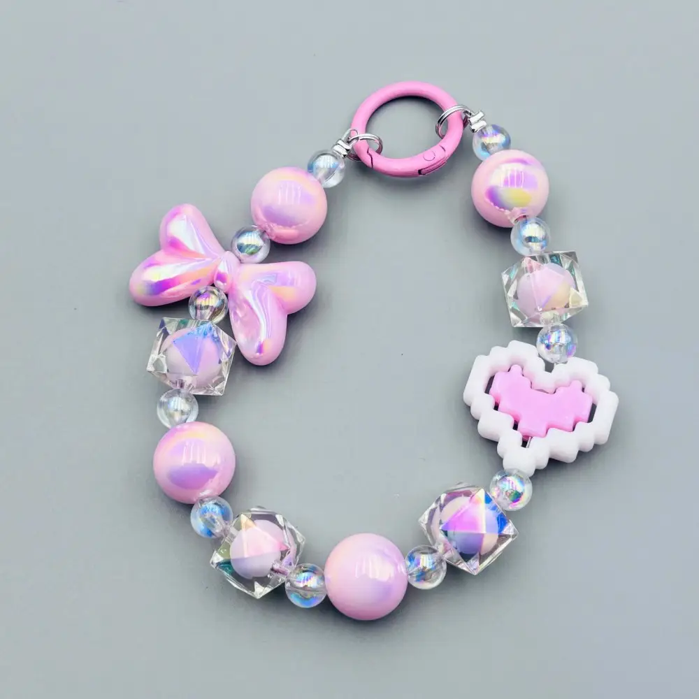 New Colored Beads Hanging Chain Keychain Pendant — feature 7