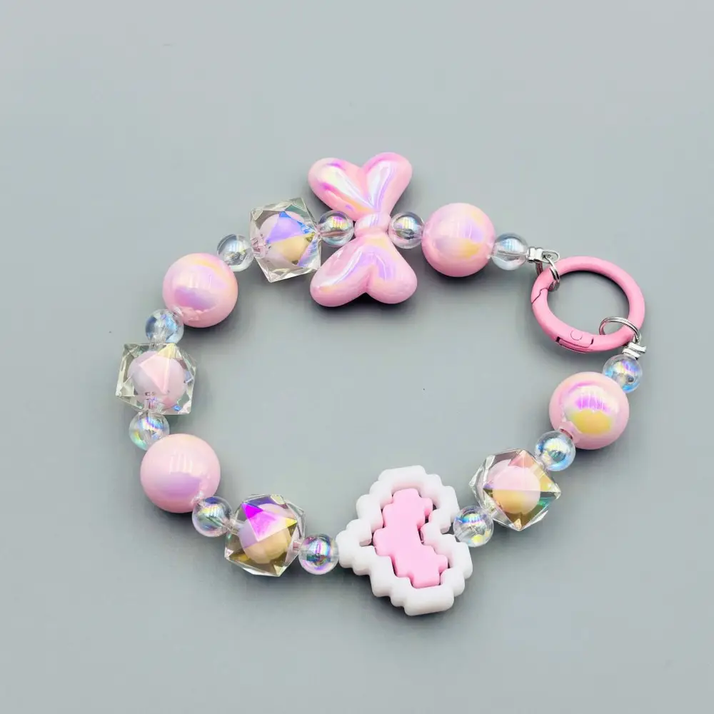 New Colored Beads Hanging Chain Keychain Pendant — feature 8