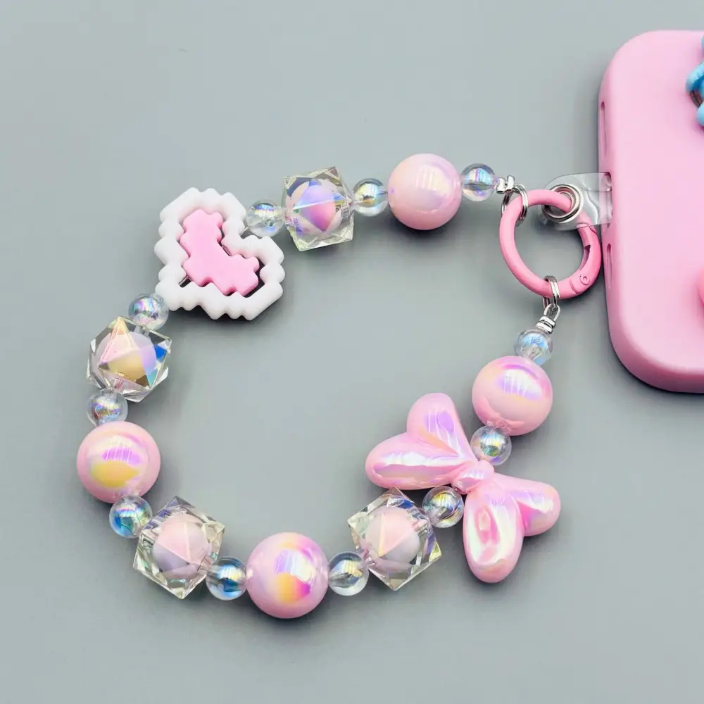 New Colored Beads Hanging Chain Keychain Pendant — feature 9