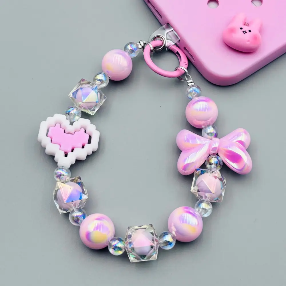 New Colored Beads Hanging Chain Keychain Pendant - Image 2