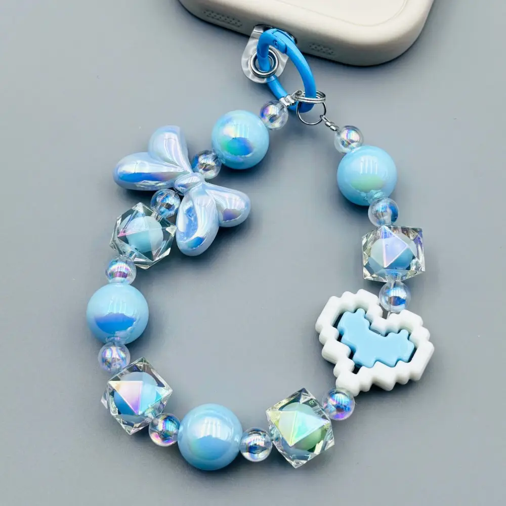New Colored Beads Hanging Chain Keychain Pendant - Image 4