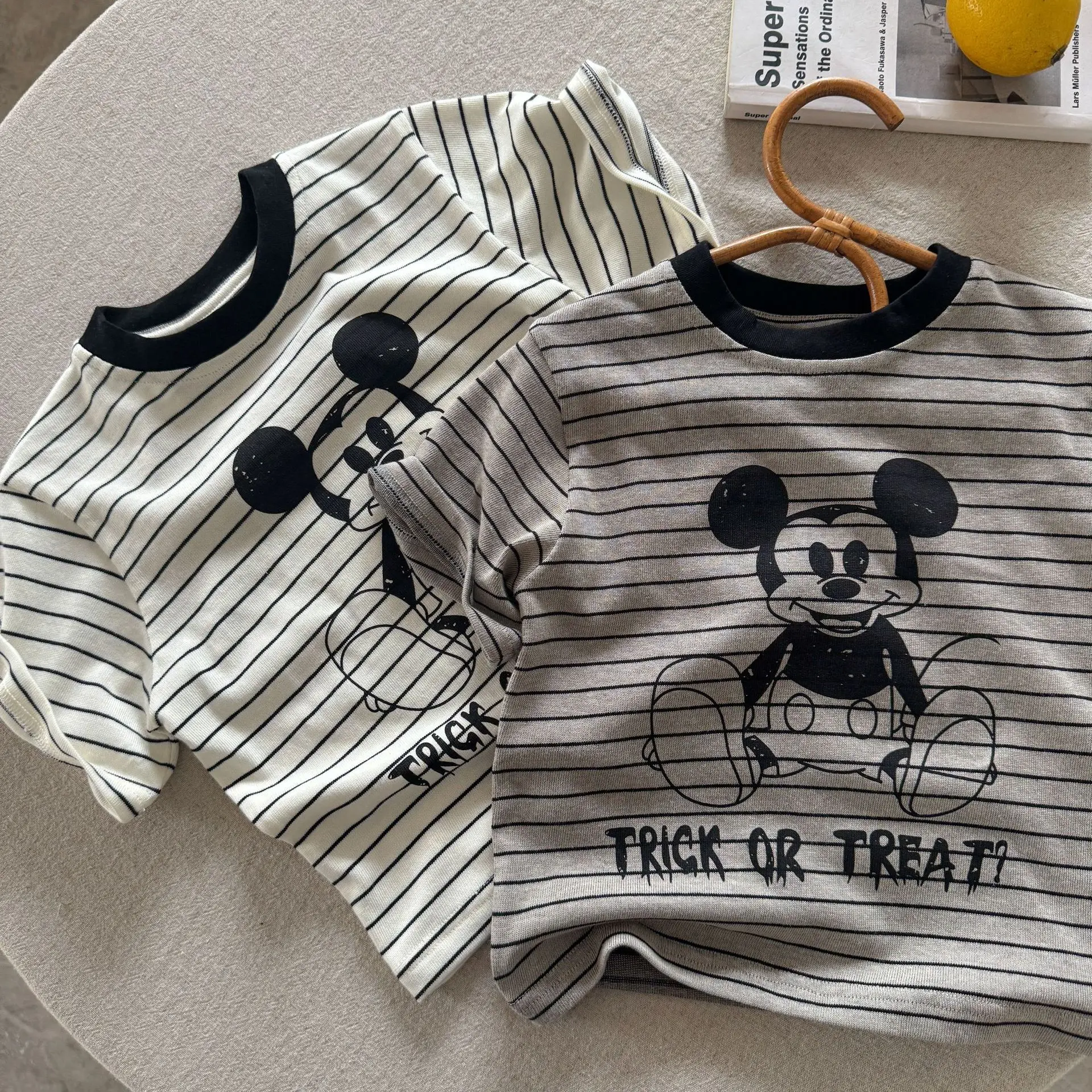 Kids Striped Mickey T-Shirt 2025 Summer — feature 4