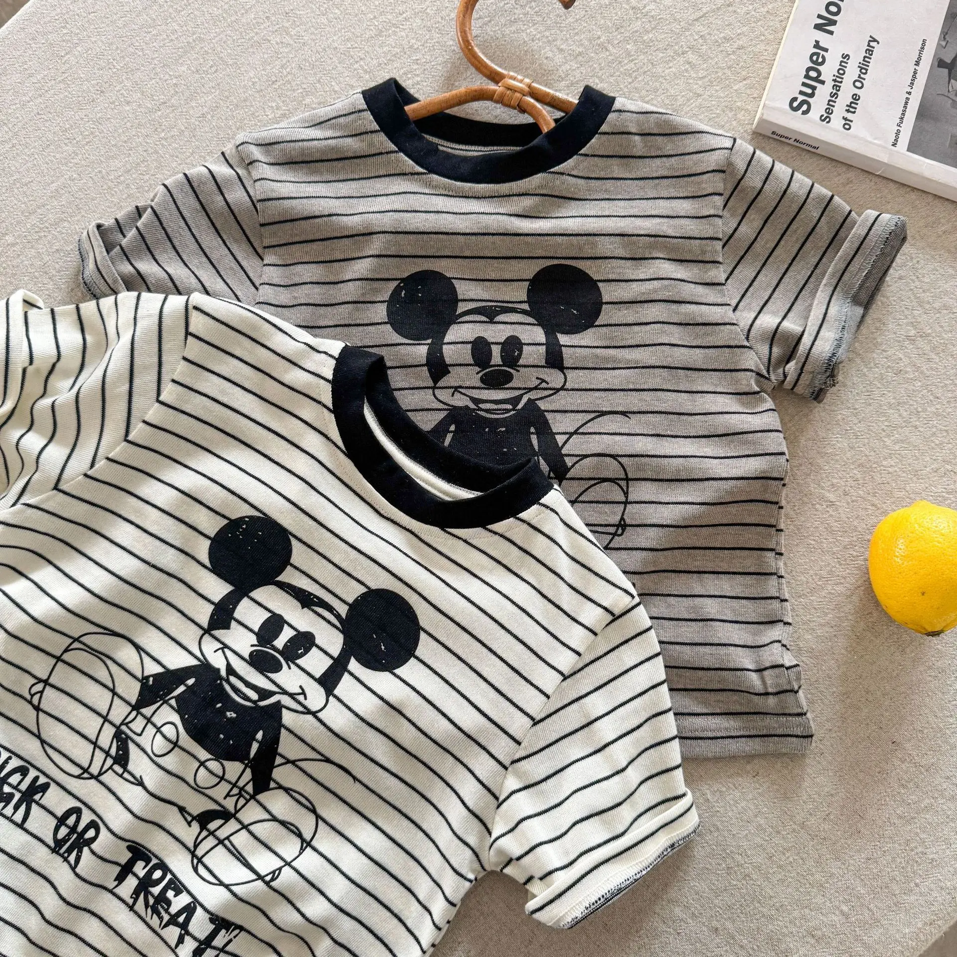 Kids Striped Mickey T-Shirt 2025 Summer — feature 5