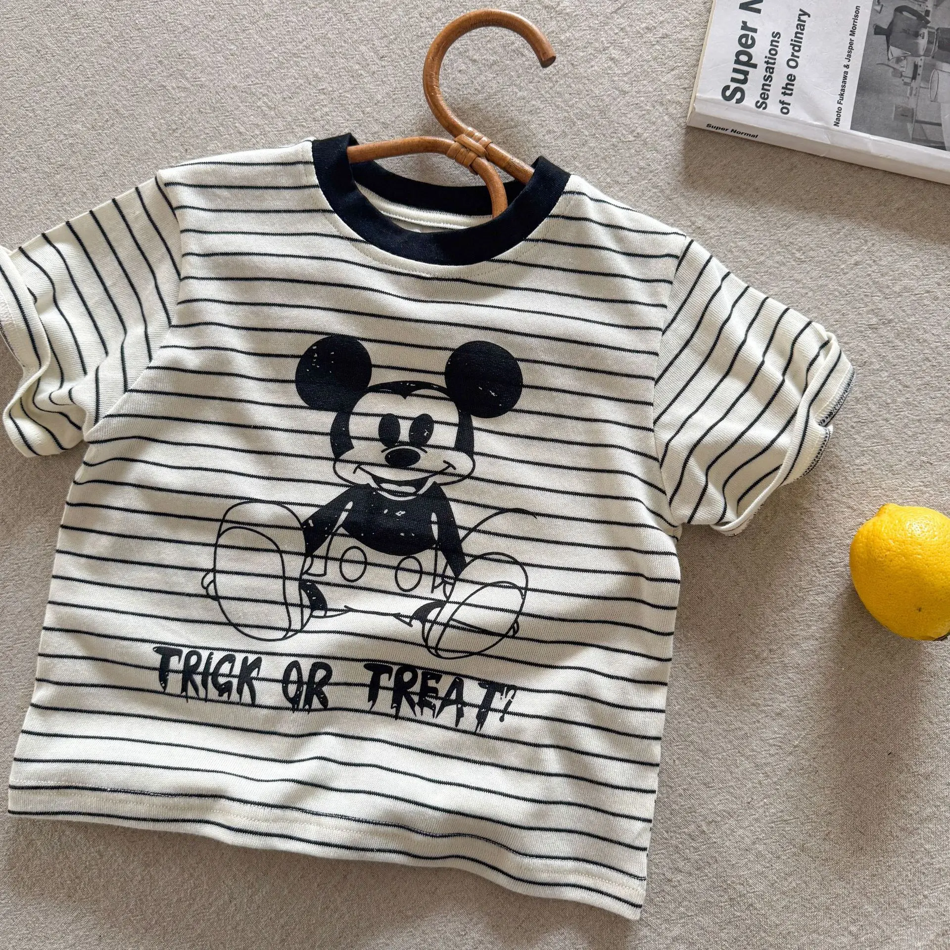 Kids Striped Mickey T-Shirt 2025 Summer — feature 6