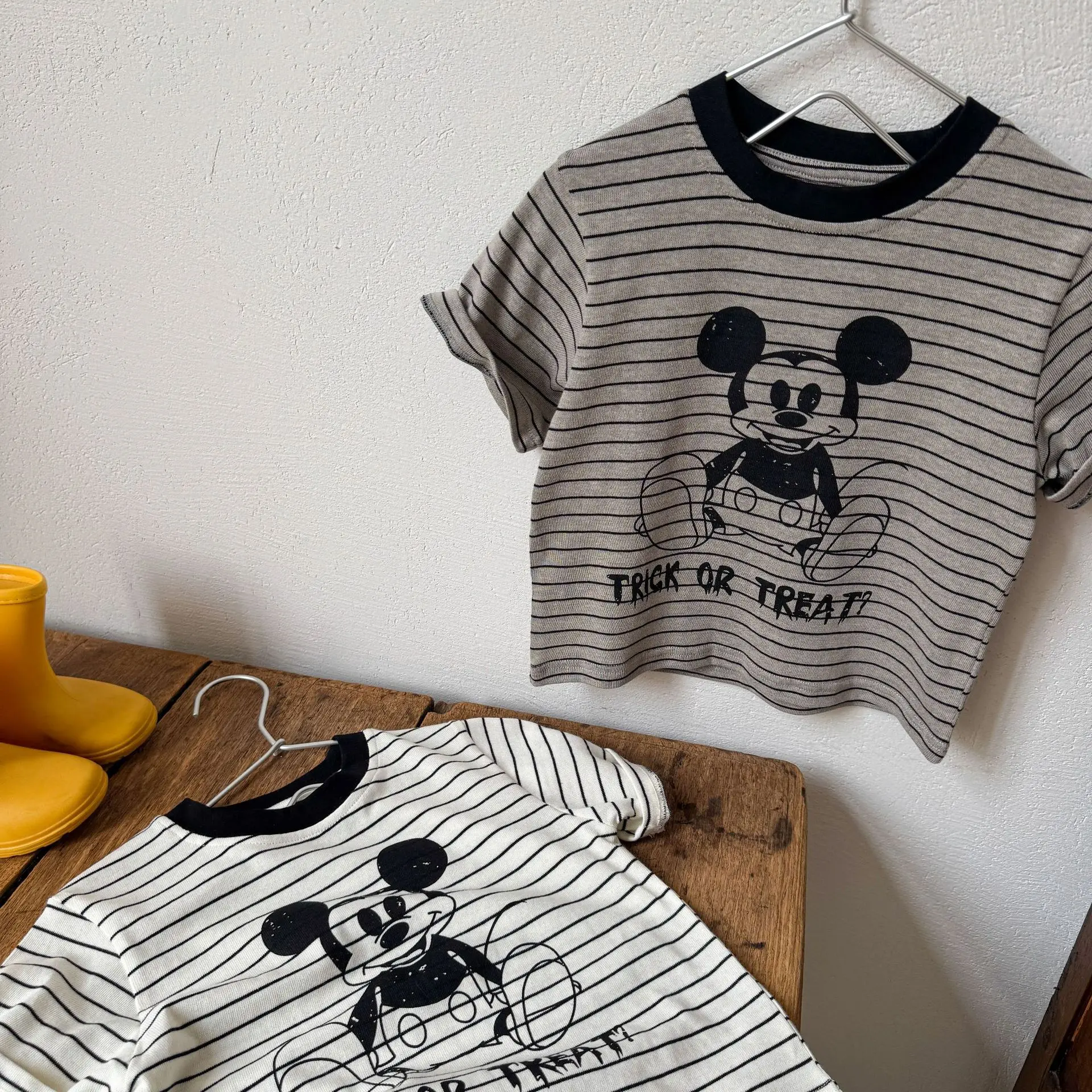Kids Striped Mickey T-Shirt 2025 Summer — feature 7