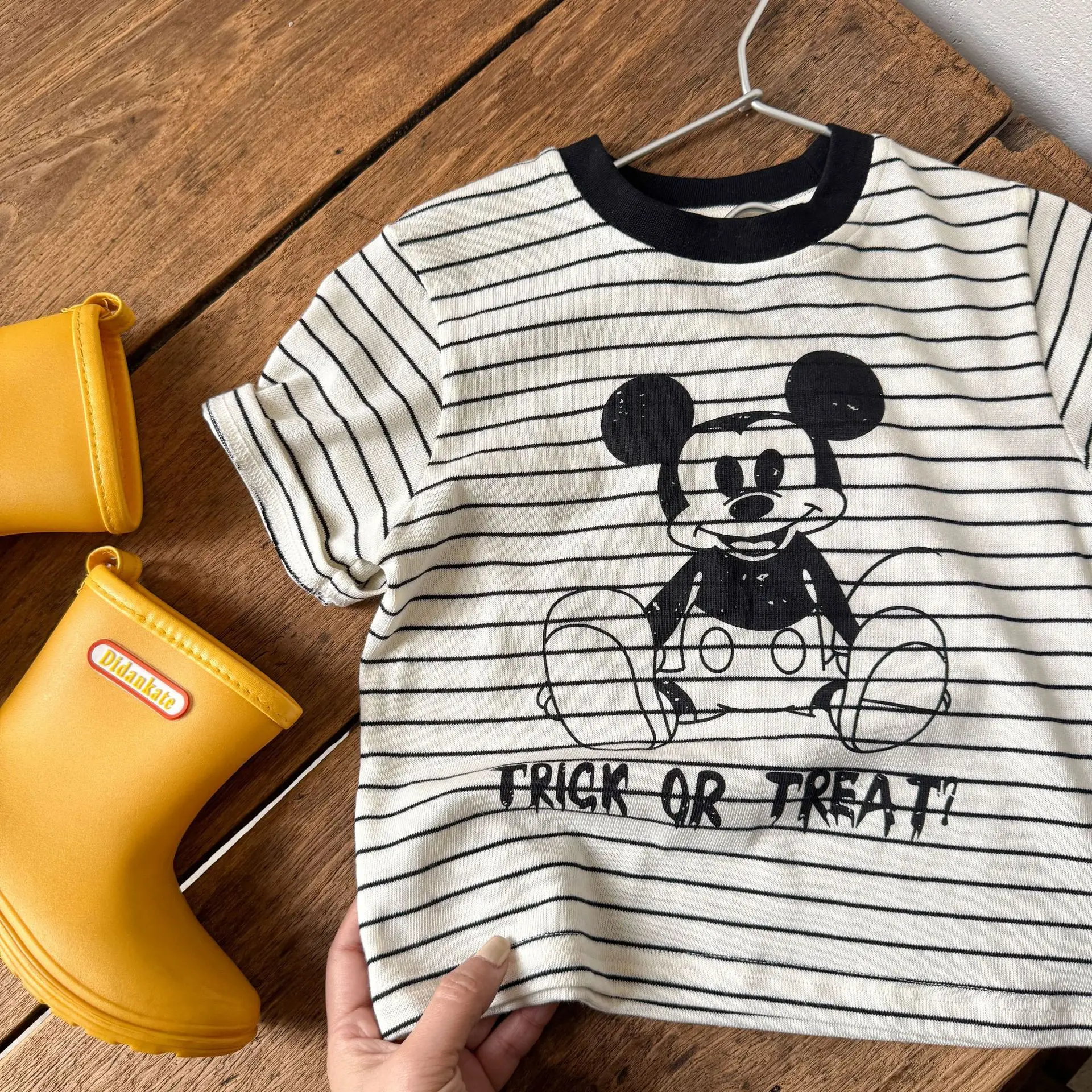 Kids Striped Mickey T-Shirt 2025 Summer — feature 8