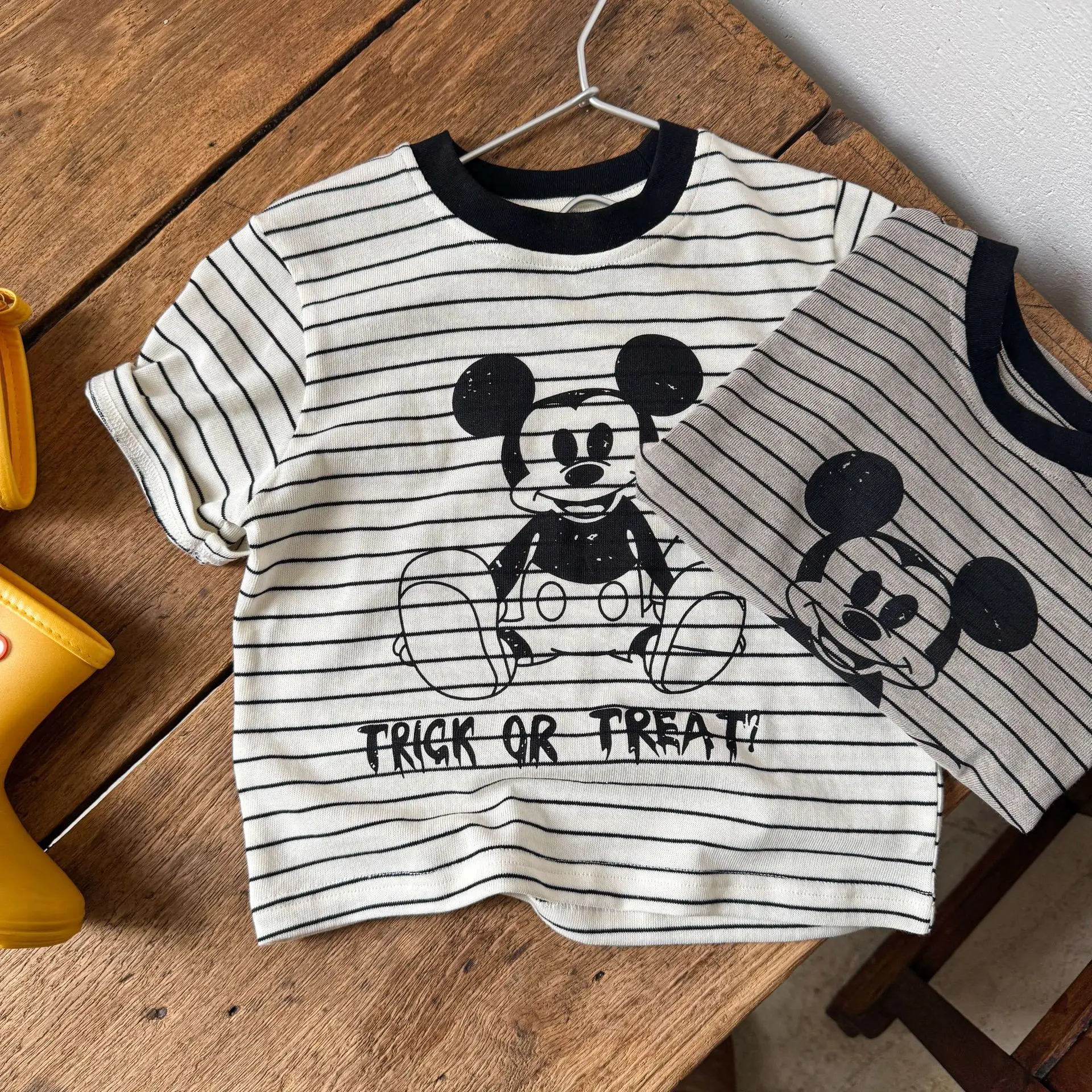 Kids Striped Mickey T-Shirt 2025 Summer — feature 9