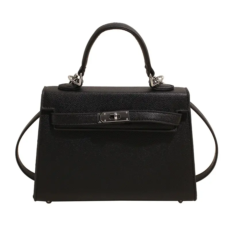 Textured Lock Handbag Women Beige Silver 2025