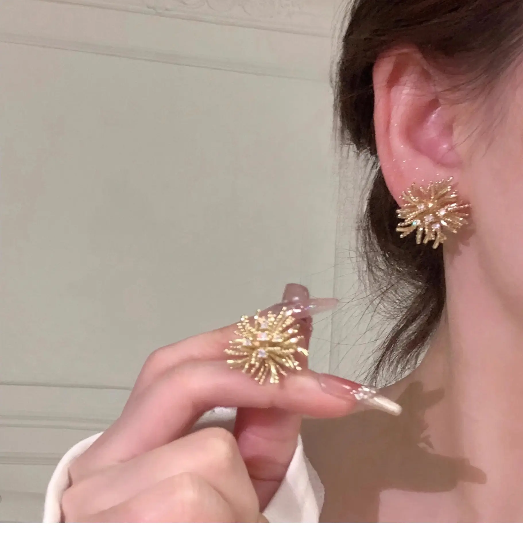 New Year Hymn Silver Fireworks Earrings for Women — feature 20