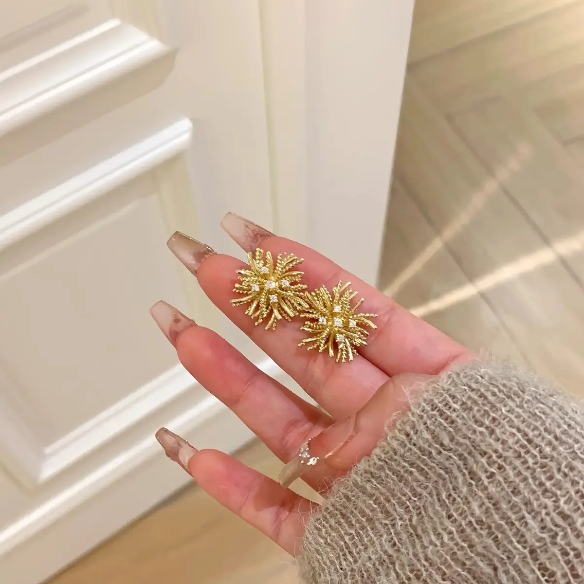New Year Hymn Silver Fireworks Earrings for Women — feature 24