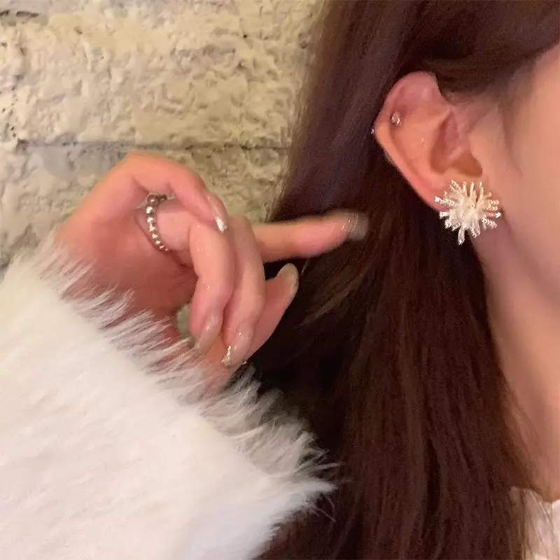 New Year Hymn Silver Fireworks Earrings for Women — feature 8