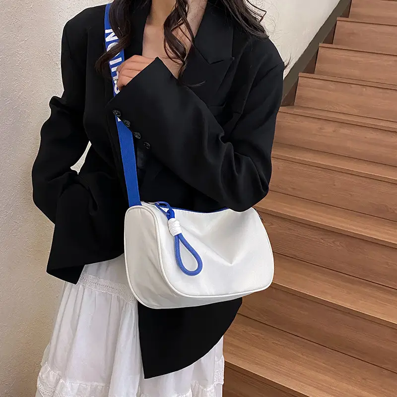 Black Korean Style Letter Crossbody Bag for Women