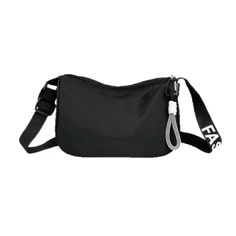 Black Korean Style Letter Crossbody Bag for Women