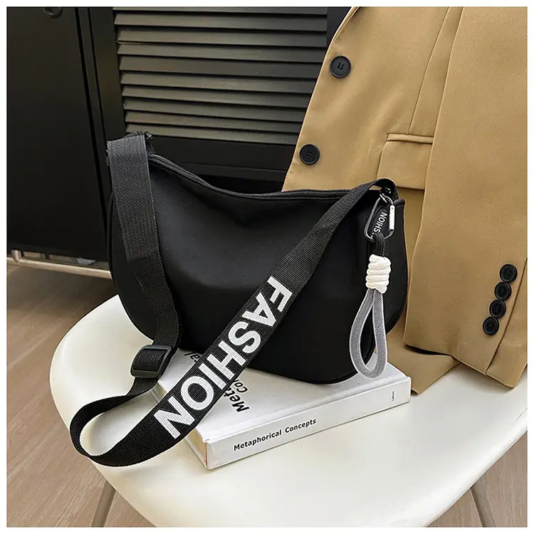 Black Korean Style Letter Crossbody Bag for Women — feature 22
