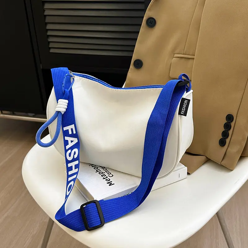 Black Korean Style Letter Crossbody Bag for Women