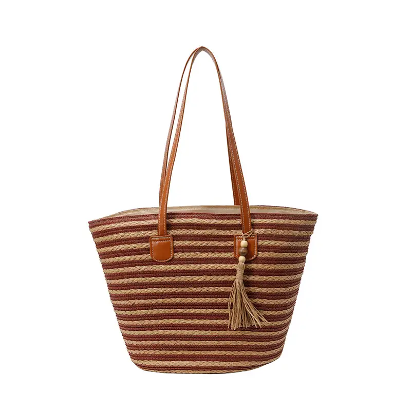 Women's Woven Shoulder Bag Large Capacity Summer Beach Bag - Image 3